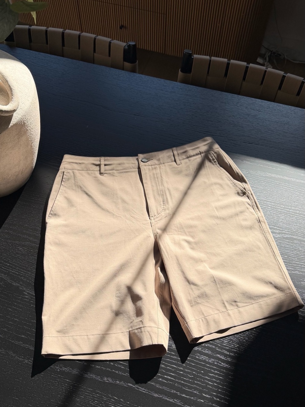 Faherty Khaki Flat-Front Men's Chino Shorts